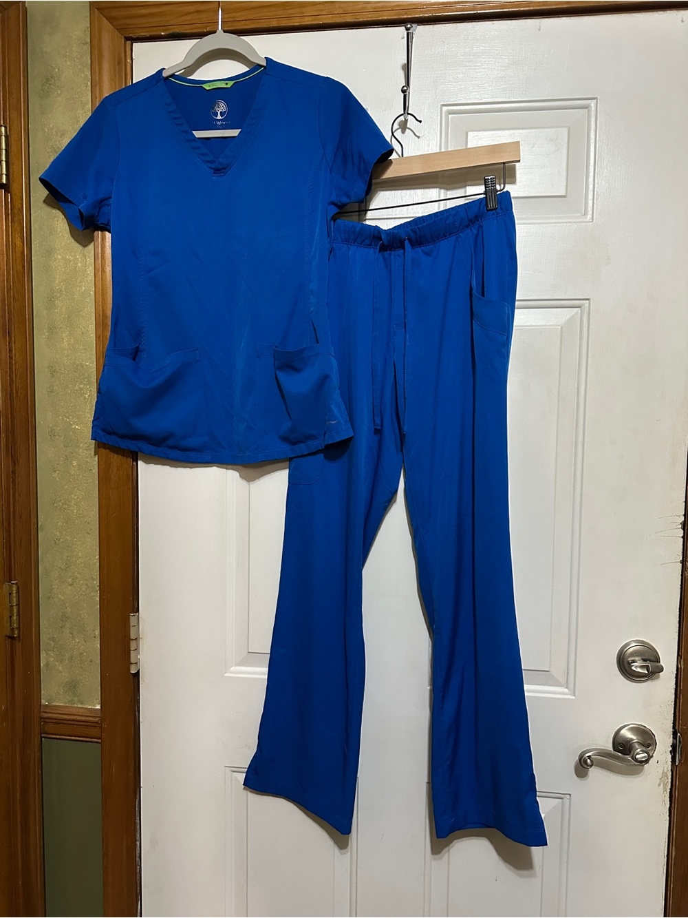 HH Works by Healing Hands Scrub Set Monica Top & Rebecca Pants Royal Blue XS